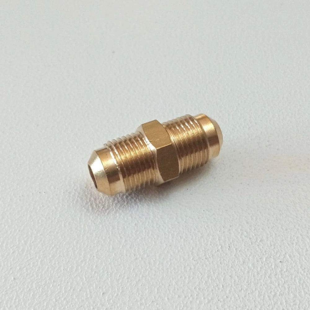 Niples 3/8 x 3/8 diametro 10mm per condizionamento in ottone senza dadi per unire tubo rame