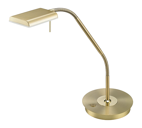 Lampada Tavolo Studio Touch Flessibile Dimmer Moderna Ottone Bergamo GD Trio