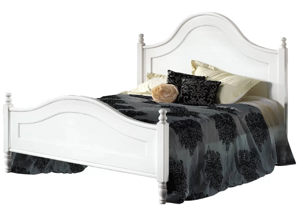 Letto matrimoniale laccato bianco opaco 174x216x148 (1455) - Mobili 2G