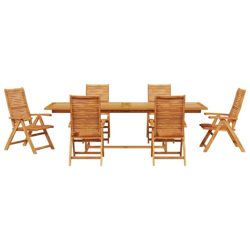 Set da Pranzo per Giardino 7 pcs Marrone