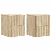 Mobiletto da notte a muro 2 pcs Rovere Sonoma 33 x 34,5 x 40 cm 898470