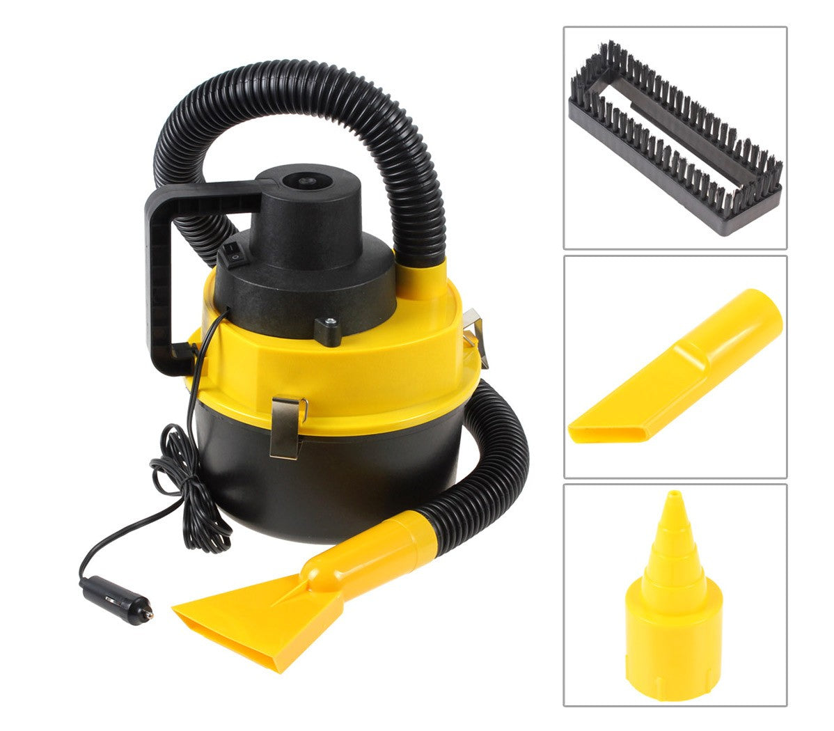 Aspirapolvere per Auto 4,5L 12V Xone con Tubo Flessibile Nero e Giallo