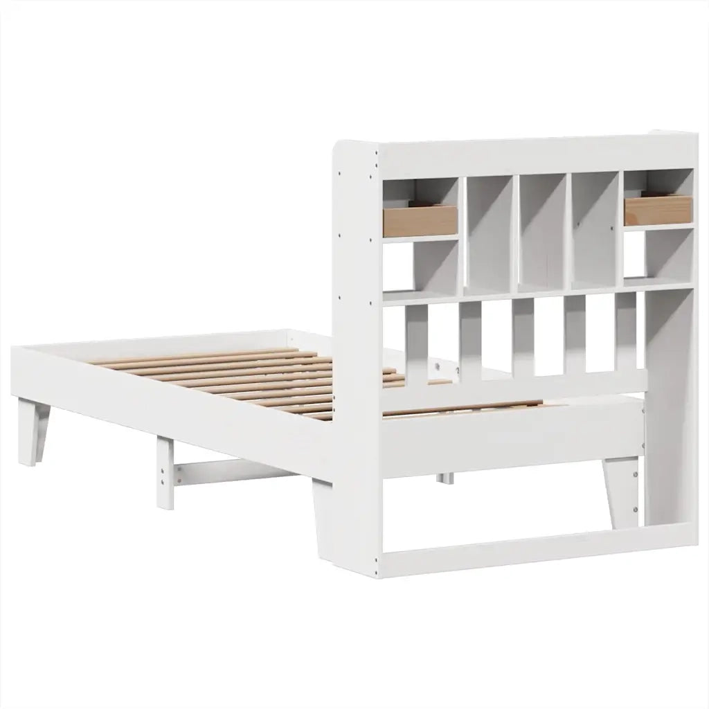 Letto singolo | Letto per adulti | Letto senza Materasso Bianco 90x190 cm in Legno Massello Pino