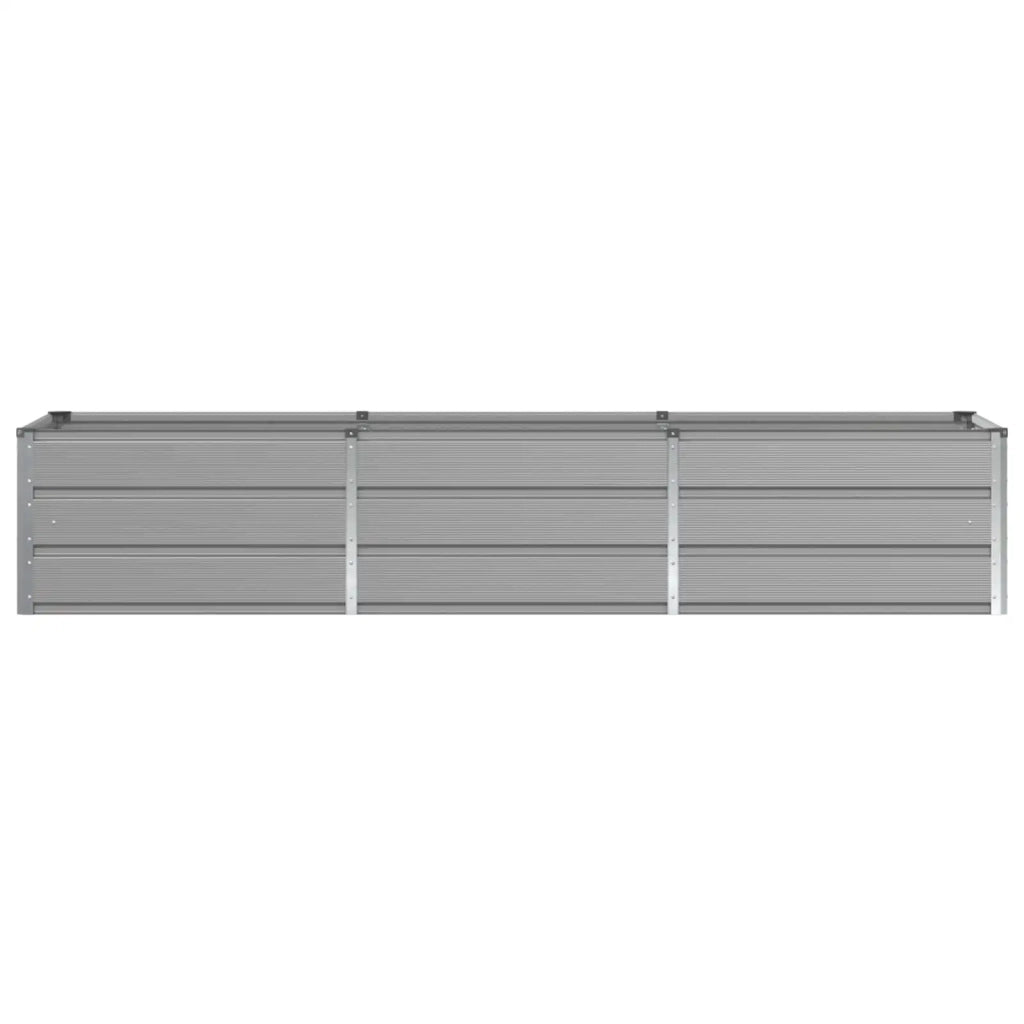 Fioriera Grigio chiaro 240 x 80 x 45 cm Acciaio