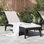Lettino Antracite 186x60x29 cm in PP 364219