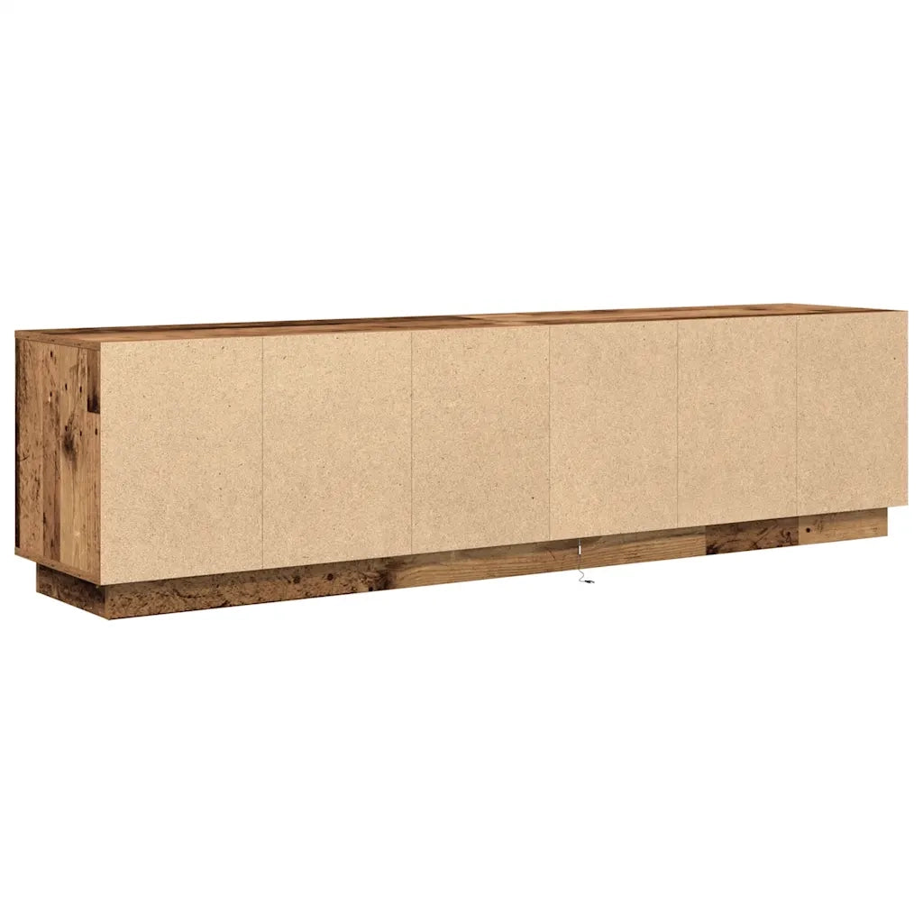 Mobile Porta TV con Luci LED Legno Antico 193,5x41x50 cm 3328442