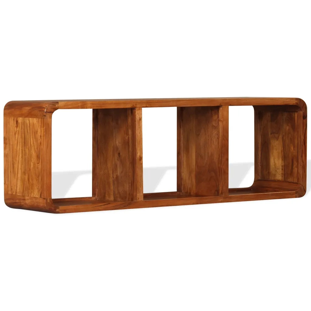 Mobile TV in Legno Massello con Finitura Ambra 120x30x40 cm 244680