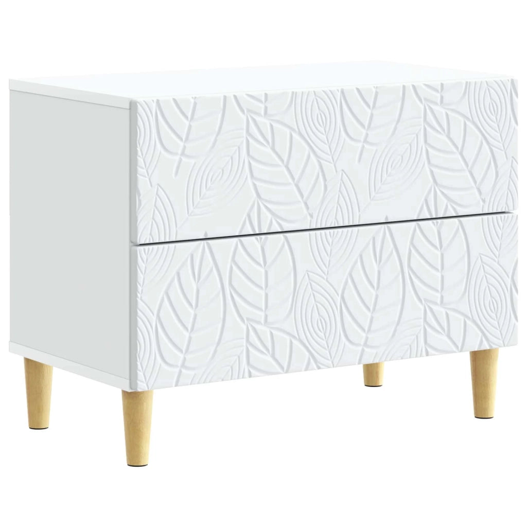 Comodino Bianco 62 x 34,5 x 48 cm Legno ingegnerizzato 895005