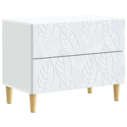 Comodino Bianco 62 x 34,5 x 48 cm Legno ingegnerizzato 895005