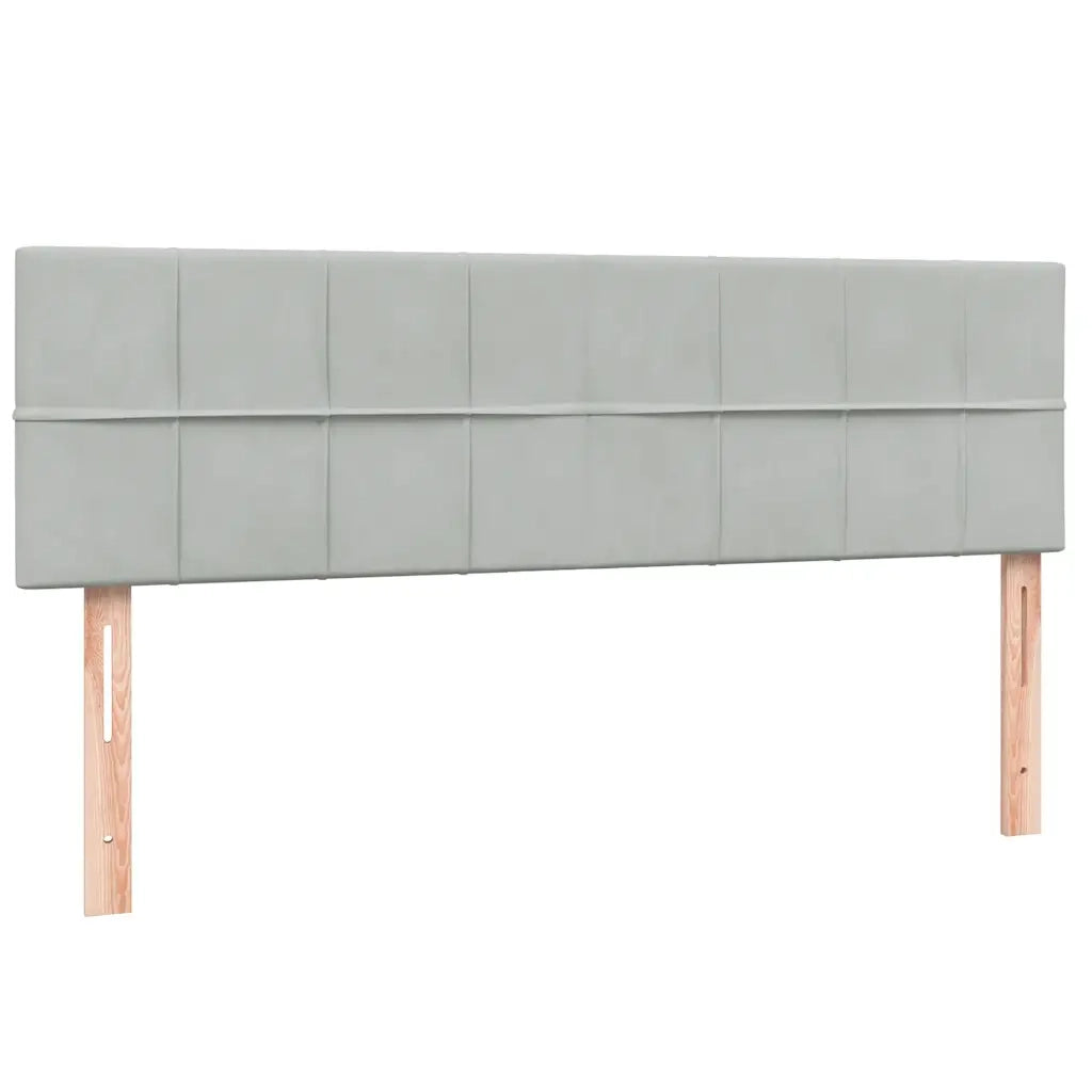 Giroletto a Molle con Materasso Grigio Chiaro 160x220cm Velluto 3316263