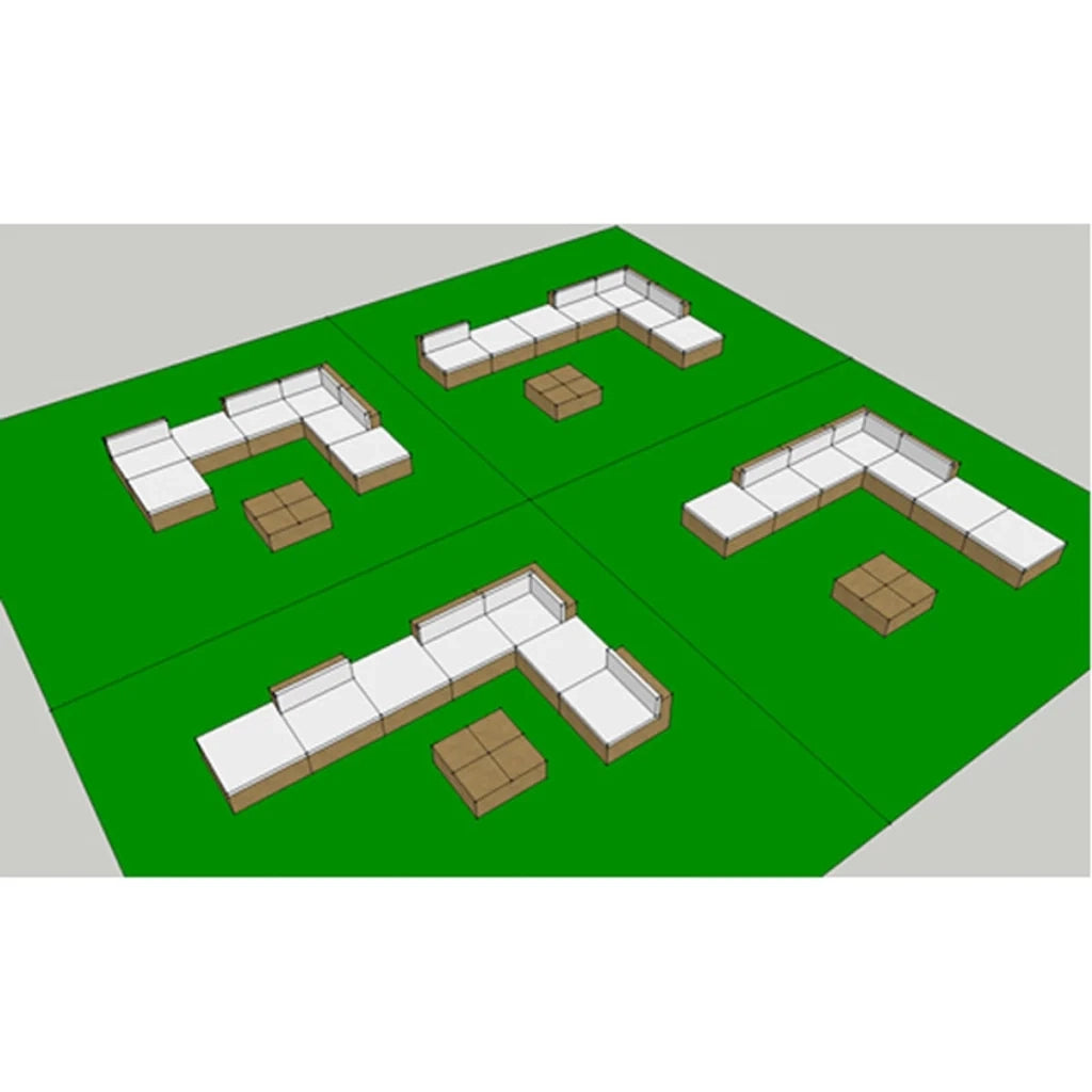 Set Divani da Giardino 8 pz con Cuscini in Polyrattan Marrone 42087