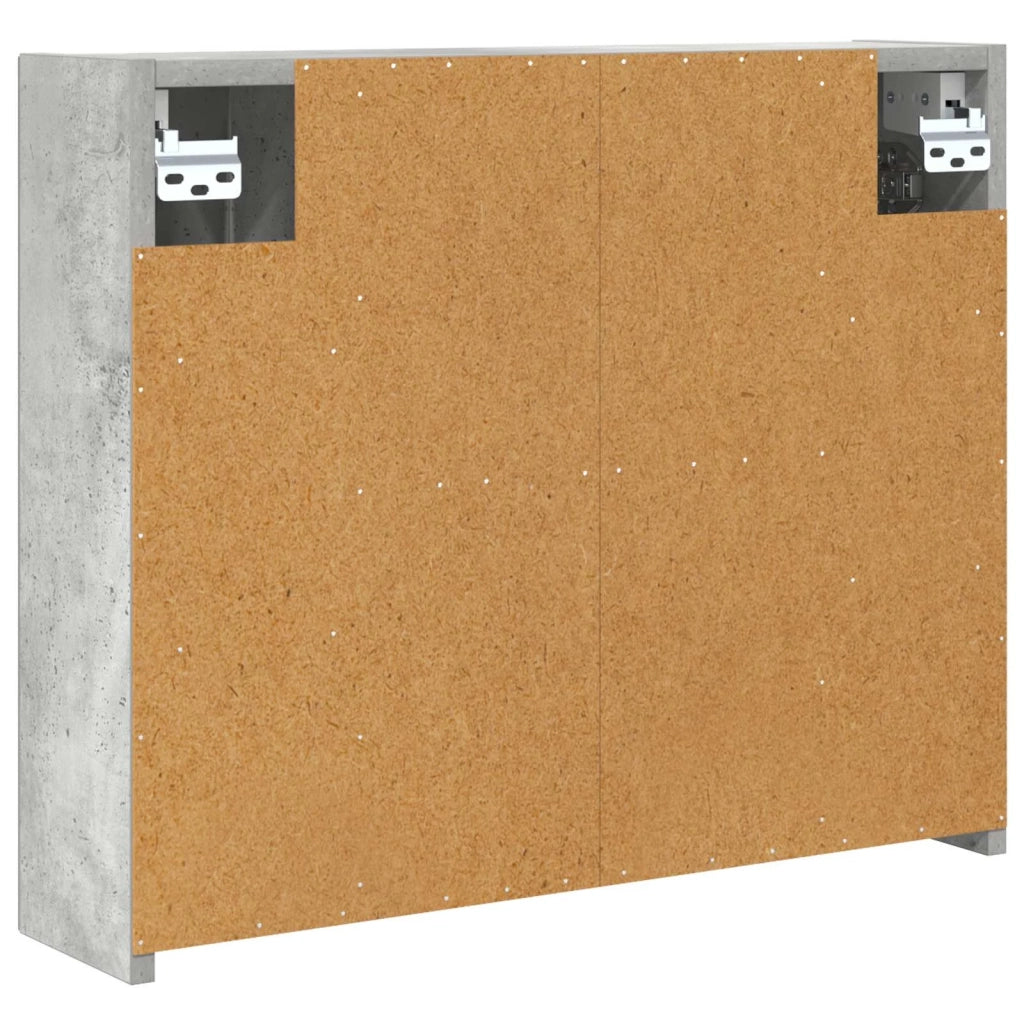 Mobiletto per specchio da bagno Grigio cemento 889074