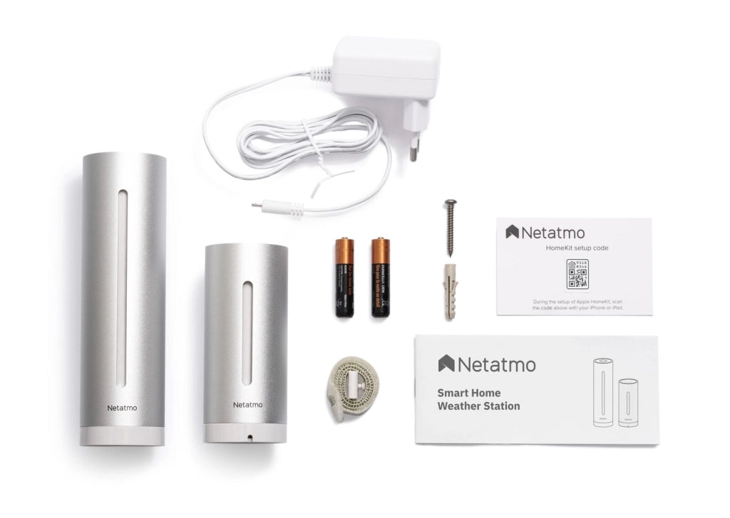 Netatmo NBU-NWS-NIM-EU Stazione Meteo Intelligente Modulo Interno Aggiuntivo Wi-Fi HomeKit Alexa colore Argento