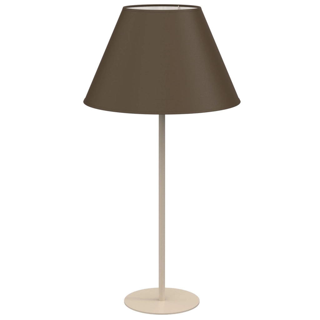 Lampada da tavolo Arden 1xE27 beige marrone acciaio