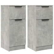 Buffet credenza cassettiera armadio mobile contenitore organizer per cucina soggiorno salotti set da 2 30 x 30 x 70 cm legno ingegnerizzato grigio 02_0036844