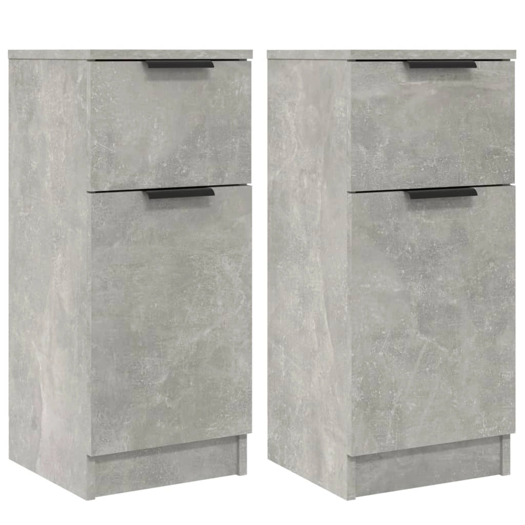 Buffet credenza cassettiera armadio mobile contenitore organizer per cucina soggiorno salotti set da 2 30 x 30 x 70 cm legno ingegnerizzato grigio 02_0036844