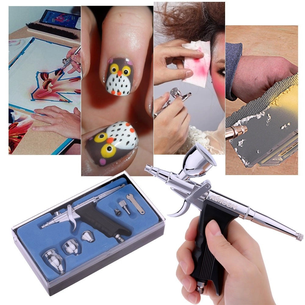 Trade Shop - Aerografo Doppia Azione Tratto Fine 0,3mm Aeropenna Aria Compressa Serbatoi -