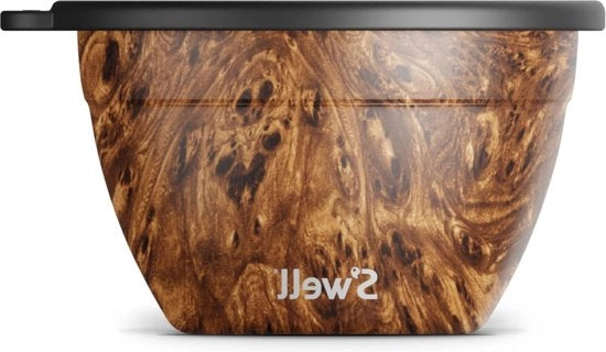 Kit di Insalatiera in Teak 1,9L - Scatola per Picnic con Contenitore per Condimenti - Tavolo da Cucina Rimovibile - Imbottito - Resistentente al Lavastoviglie