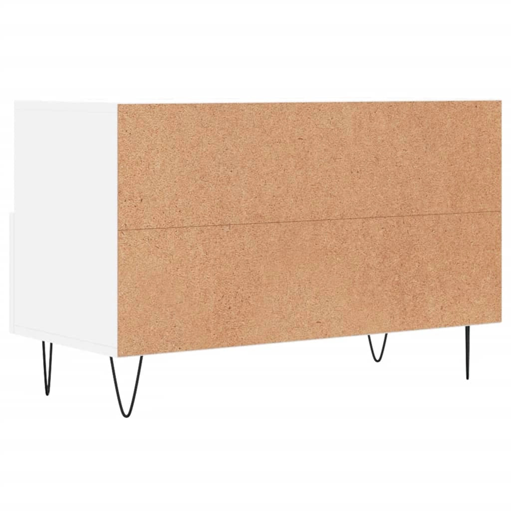 Mobile TV multimediale mensola TV credenza TV sala da pranzo soggiorno camera da letto 80 x 36 x 50 cm legno ingegnerizzato bianco 02_0026296