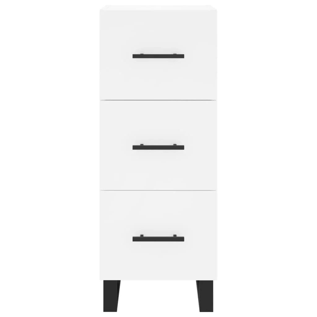 Buffet credenza cassettiera mobiletto mobile contenitore organizer cucina soggiorno salotto alto 34,5 x 34 x 180 cm legno ingegnerizzato bianco 02_0032428