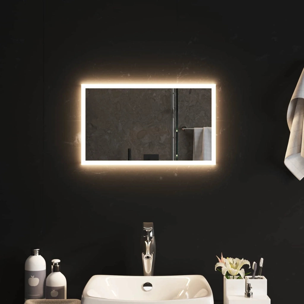 Specchio da bagno LED Trasparente 50 x 30 cm vetro temperato 42045811