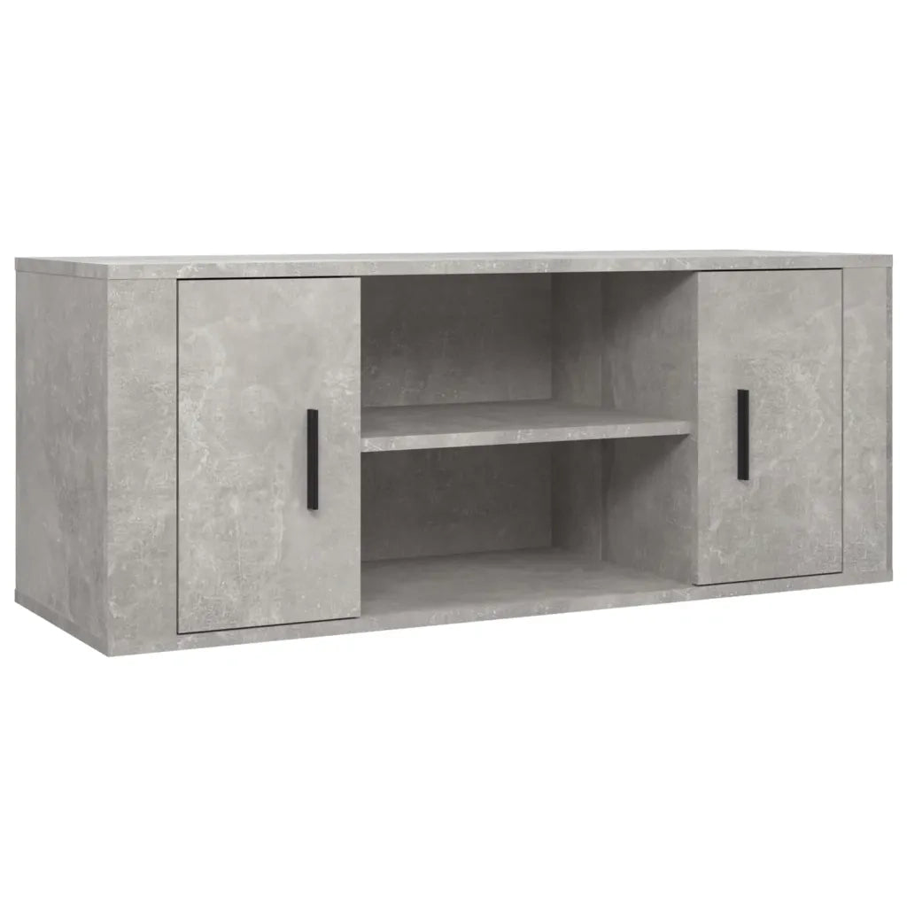 Mobile per TV Grigio Cemento 100x35x40 cm Legno Multistrato 823095