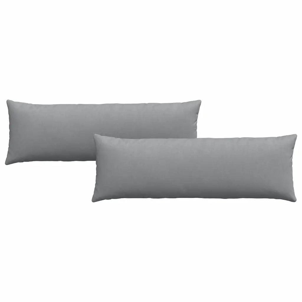 Cuscini da Divano 2 pz-Set di 2 Cuscini per Sofa Grigio chiaro 120 x 40 cm Tessuto 582137