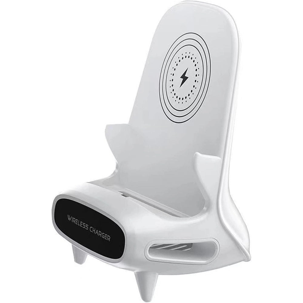 Trade Shop - Supporto Stazione Di Ricarica Senza Fili Wireless Rapida Per Cellulare Ufficio -