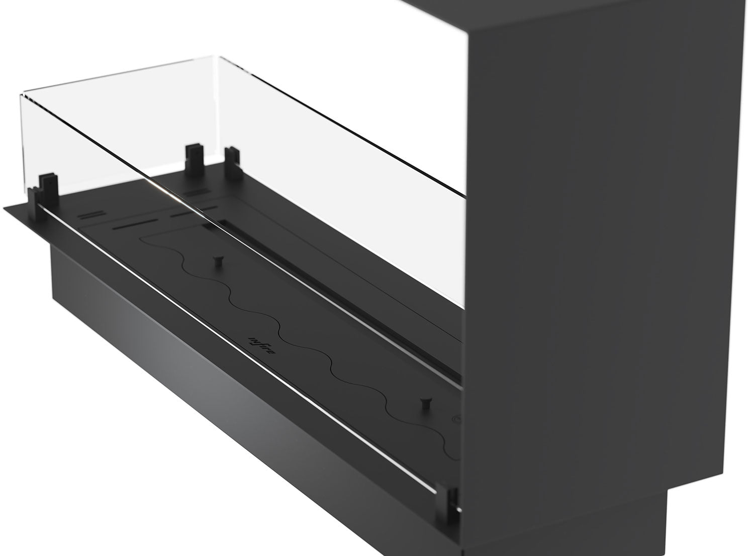 Camino a Bioetanolo da Incasso 100x30x60 cm Infire U1000 Slim Nero