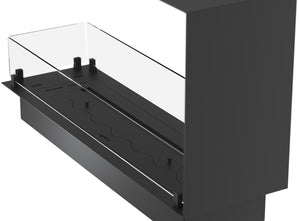 Camino a Bioetanolo da Incasso 100x30x60 cm Infire U1000 Slim Nero