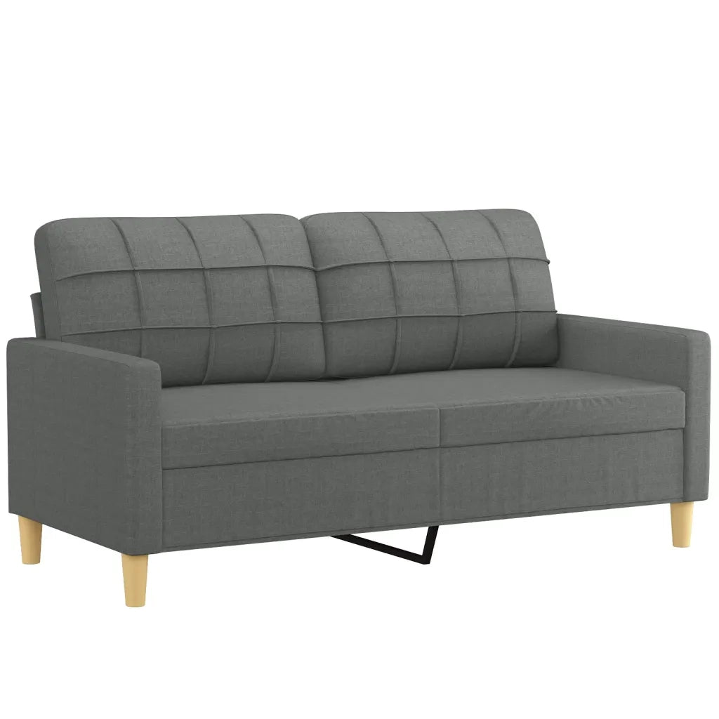 Set di Divani 3 pz con Cuscini Grigio Scuro in Tessuto 3201299