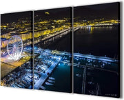 Stampi a tela panoramici Salerno 003 - Decorazione moderna - 3 pannelli - Pronti per l'installazione - 120 x 90 cm