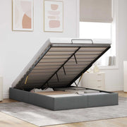 Letto ottomano Grigio Scuro 153 x 203 cm Tessuto 3403069
