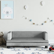 Divano per Bambini-Sofa-Divanetto Grigio Chiaro 80x45x30 cm in Velluto