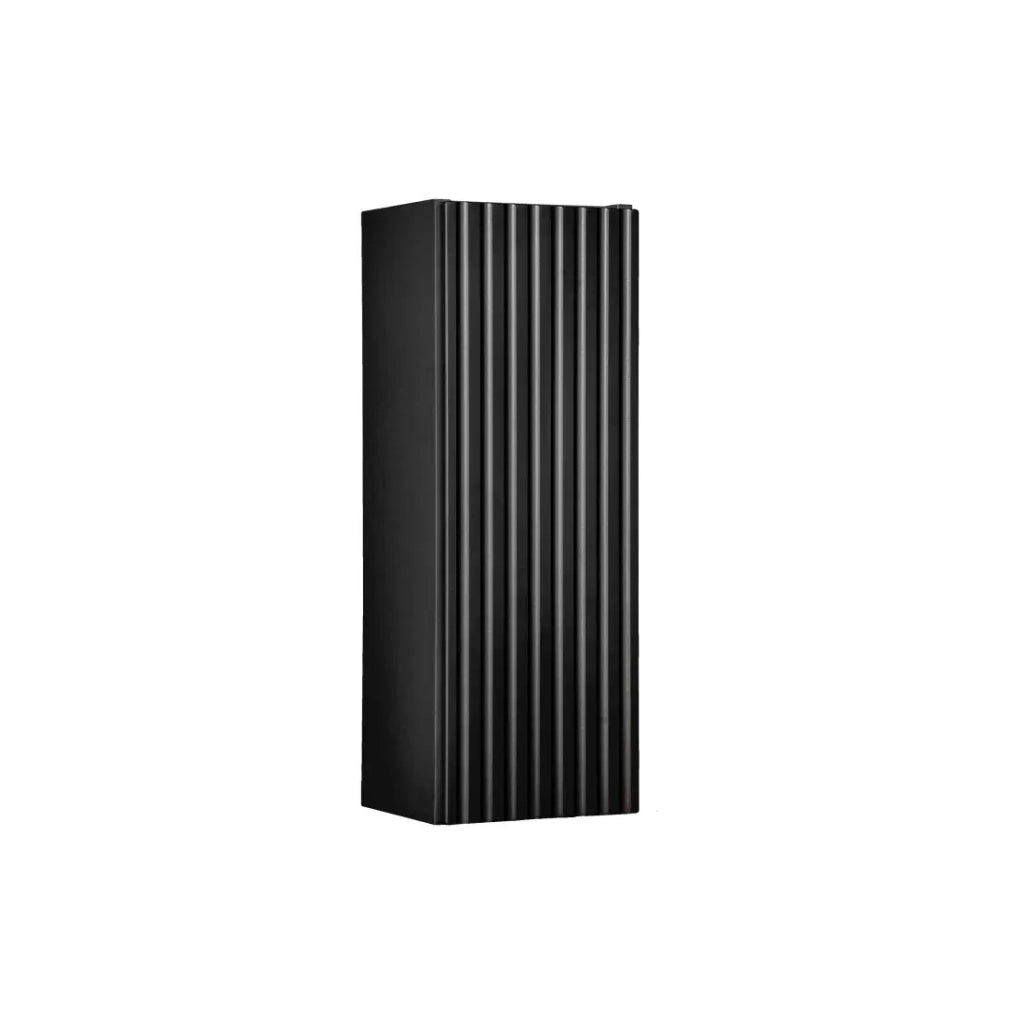 Mobile da bagno VANO – 1 porta – Nero opaco – L20 × P18 × H57 cm – Da appendere