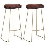 Sgabelli da Bar Gavin 2 pz Legno Massello di Mango cod mxl 73294