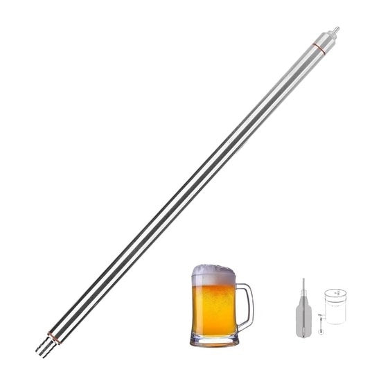 Fust di Birra da 13,7 Pollici - Acciaio Inossidabile - Kit di Birra Artigianale - Facile da Riempire - Liscio - Facile da Pulire - Fust da Birra