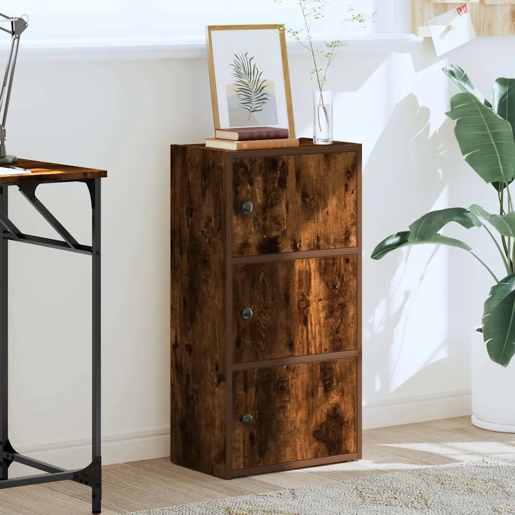 Libreria Rovere Fumo 40x24x77 cm in Legno Multistrato 860368