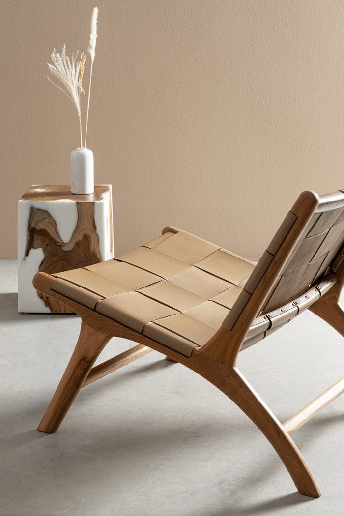 Tavolino da Soggiorno 30x30x40 cm in Legno Melty Bianco