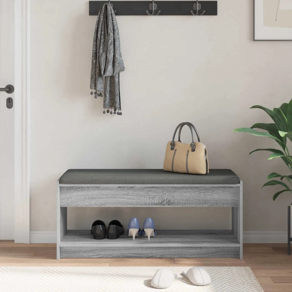 Panca per ingresso Sonoma grigia 103 x 38 x 45 cm 891589