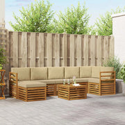 Set divano sezionale con cuscino 8 pcs Naturale e Beige 3375193