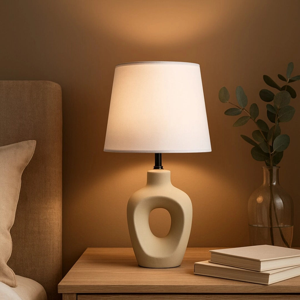 Lampada da tavolo Madelor 1xE14 beige ceramica Rabalux