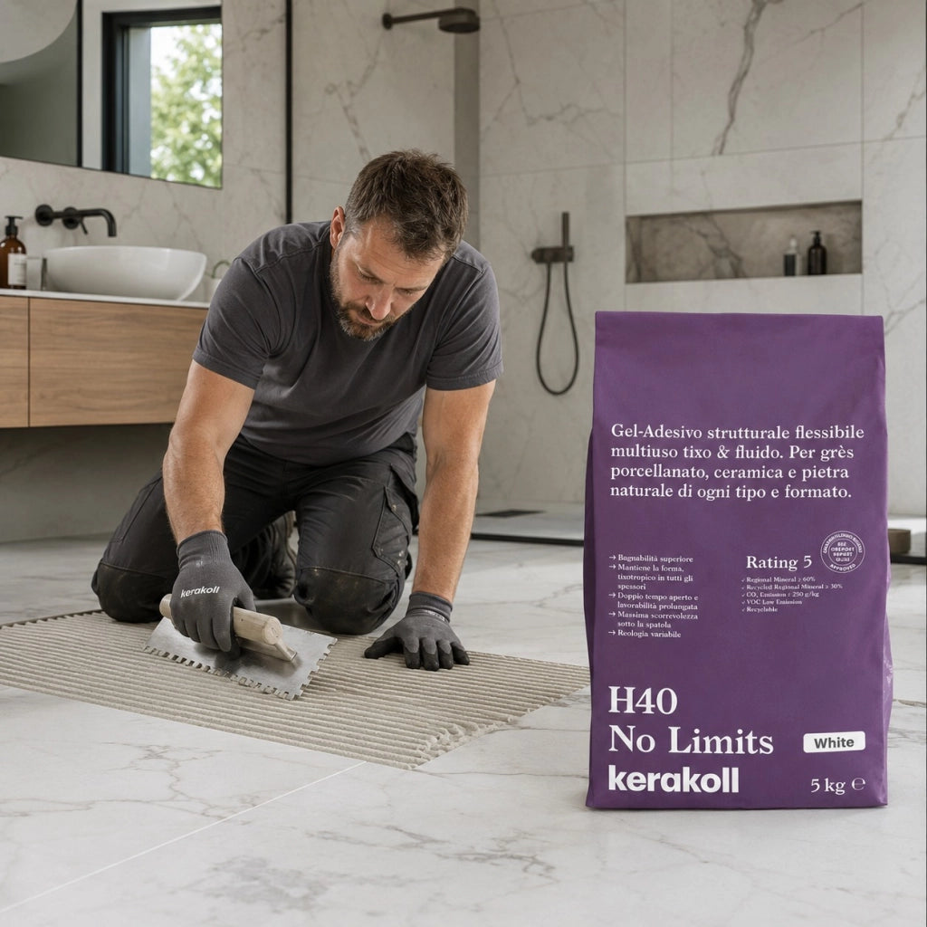 Kerakoll h40 no limits gel-adesivo strutturale bianco flessibile multiuso 5 kg