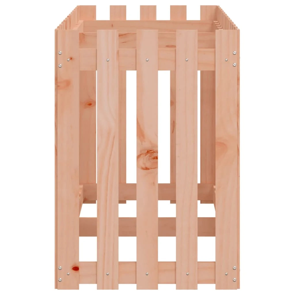 Fioriera rialzata per piante e fiori adatta a terrazze giardini e orti. Completa di recinzione in legno massello di abete Douglas marrone (02_0039824).