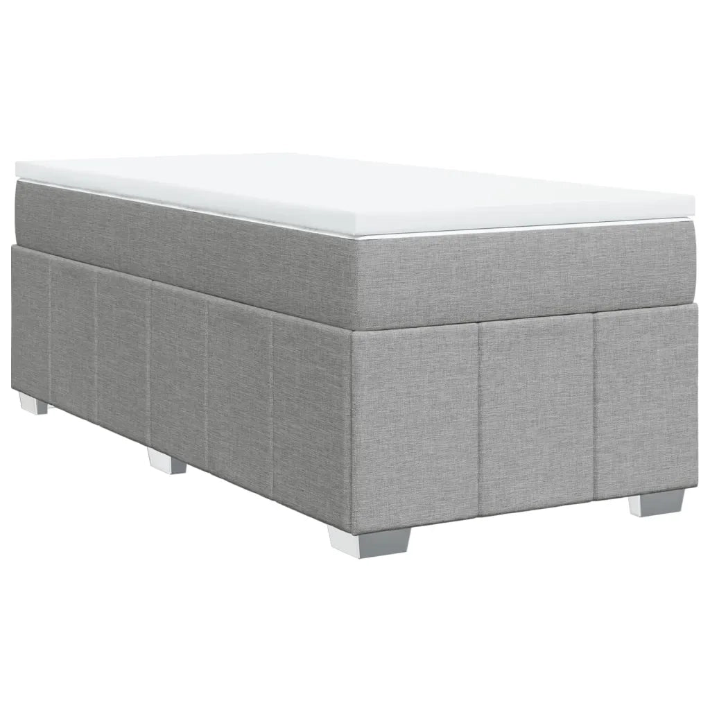 Giroletto a Molle con Materasso Grigio Chiaro 90x200 cm Tessuto 3285442