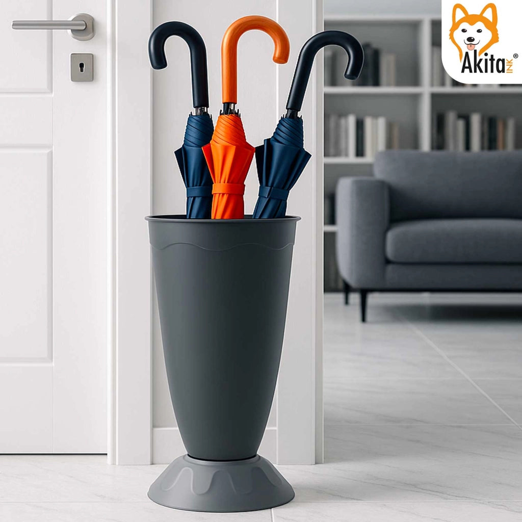 Akitaink Portaombrelli Vulcano Design Moderno 50cm Bianco