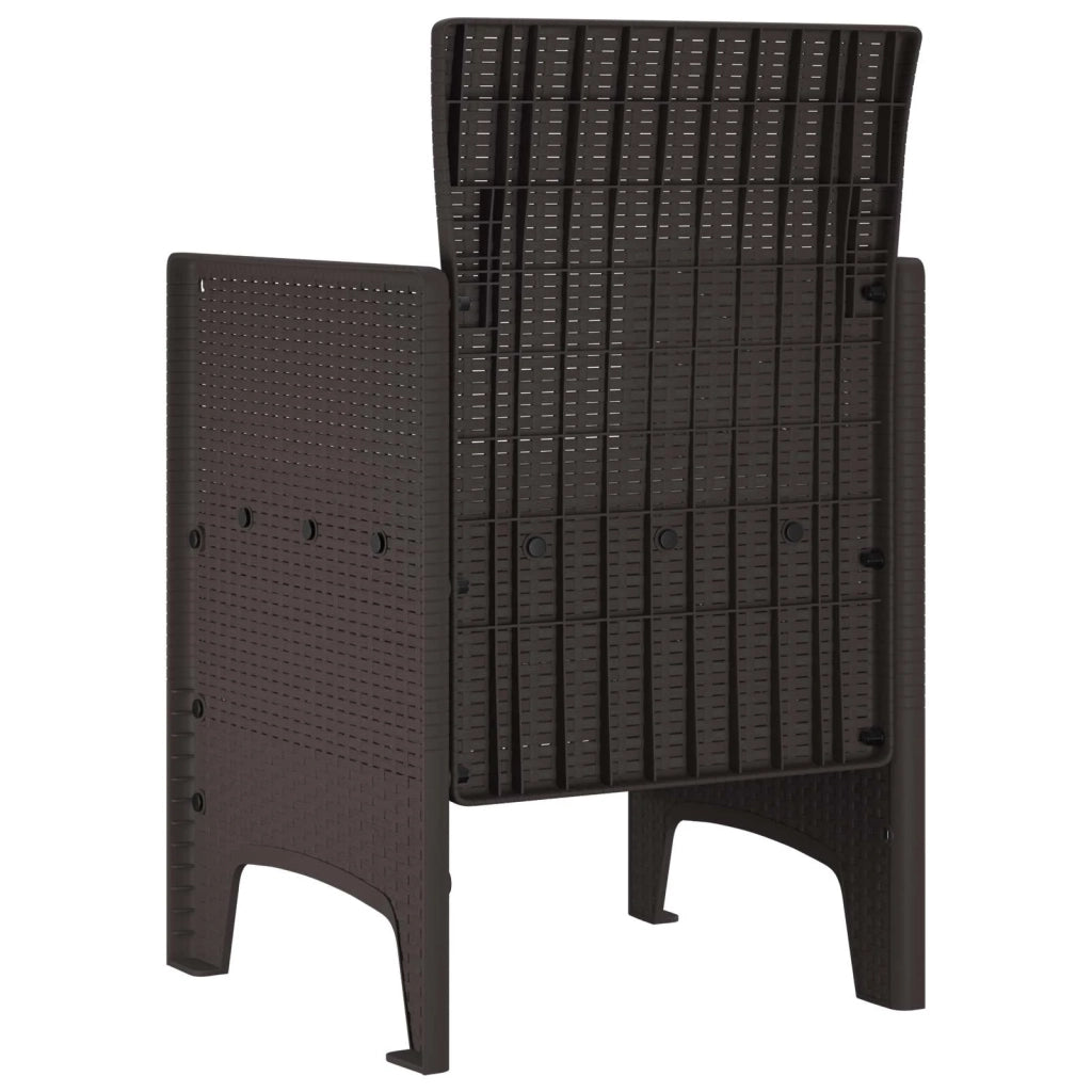 Sedia da Giardino 4 pcs Marrone 53 x 49 x 85 cm Polipropilene 847475