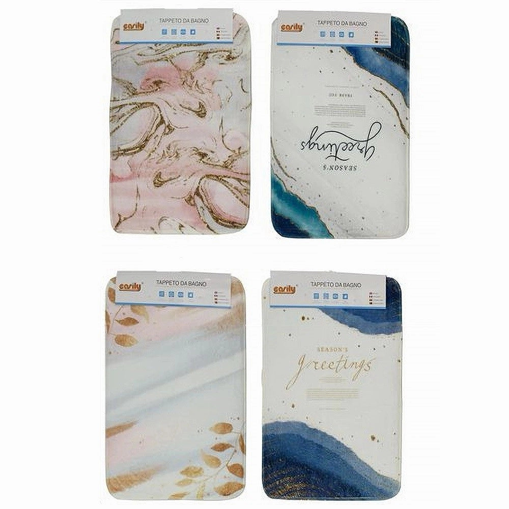 Trade Shop - Tappeto Tappetino Tessuto Arredo Bagno Antiscivolo 40x60 Cm Fantasie Varie 79445 -