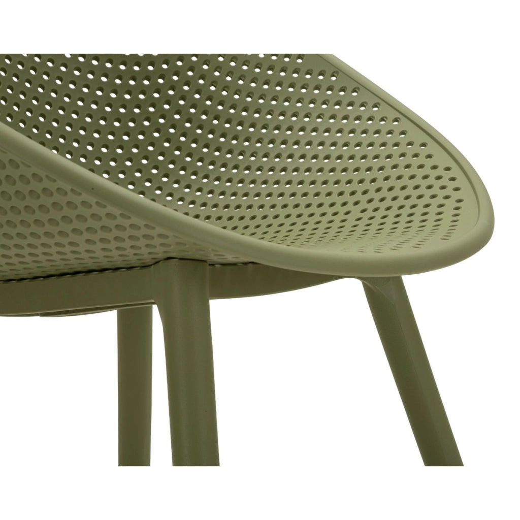 Set di 2 Sedie VKH1085, Verde, Plastica, 59x59x83 cm