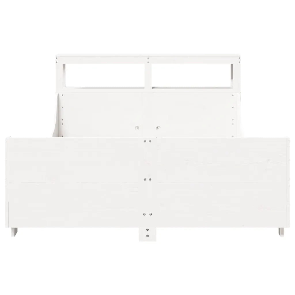 Letto senza Materasso Bianco 140x190 cm Legno Massello di Pino 3306472